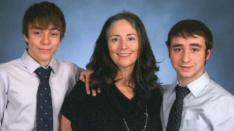 Micaela Presti and her sons