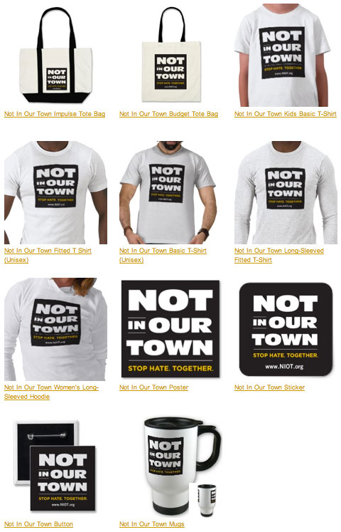 Not In Our Town store: T-shirts, bags & more