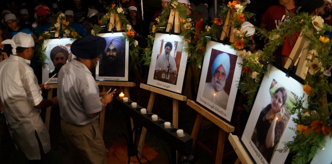 Paramjit Kaur, Suveg Singh Khattra, Satwant Singh Kaleka, Prakash Singh, Ranjit Singh, and Sita Singh were murdered that day. Three other people were seriously injured. Photo credit: Kajal Magazine