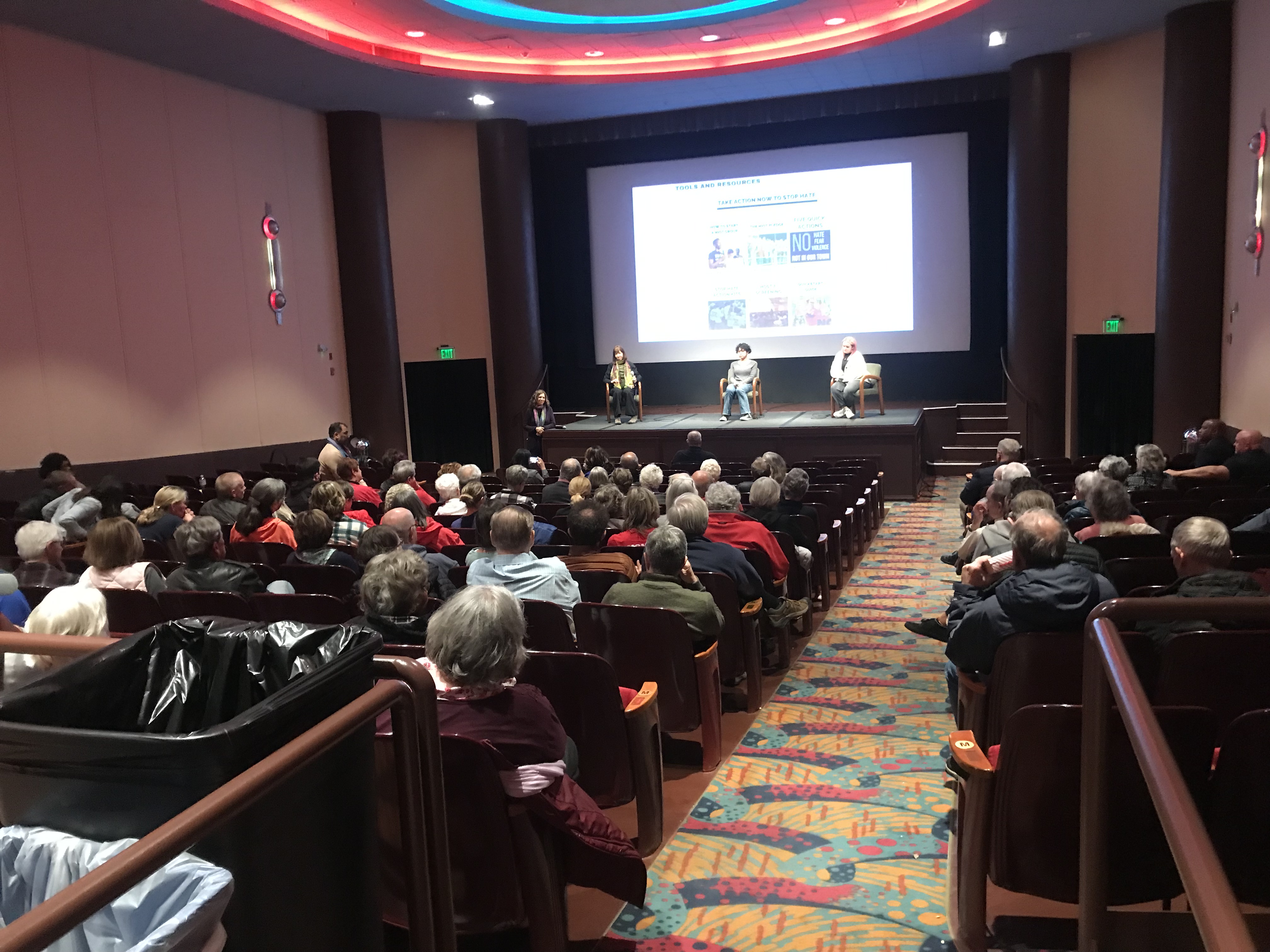 Panel discussion after the 'Repairing the World' screening in Bloomington-Normal, IL in April 2023.