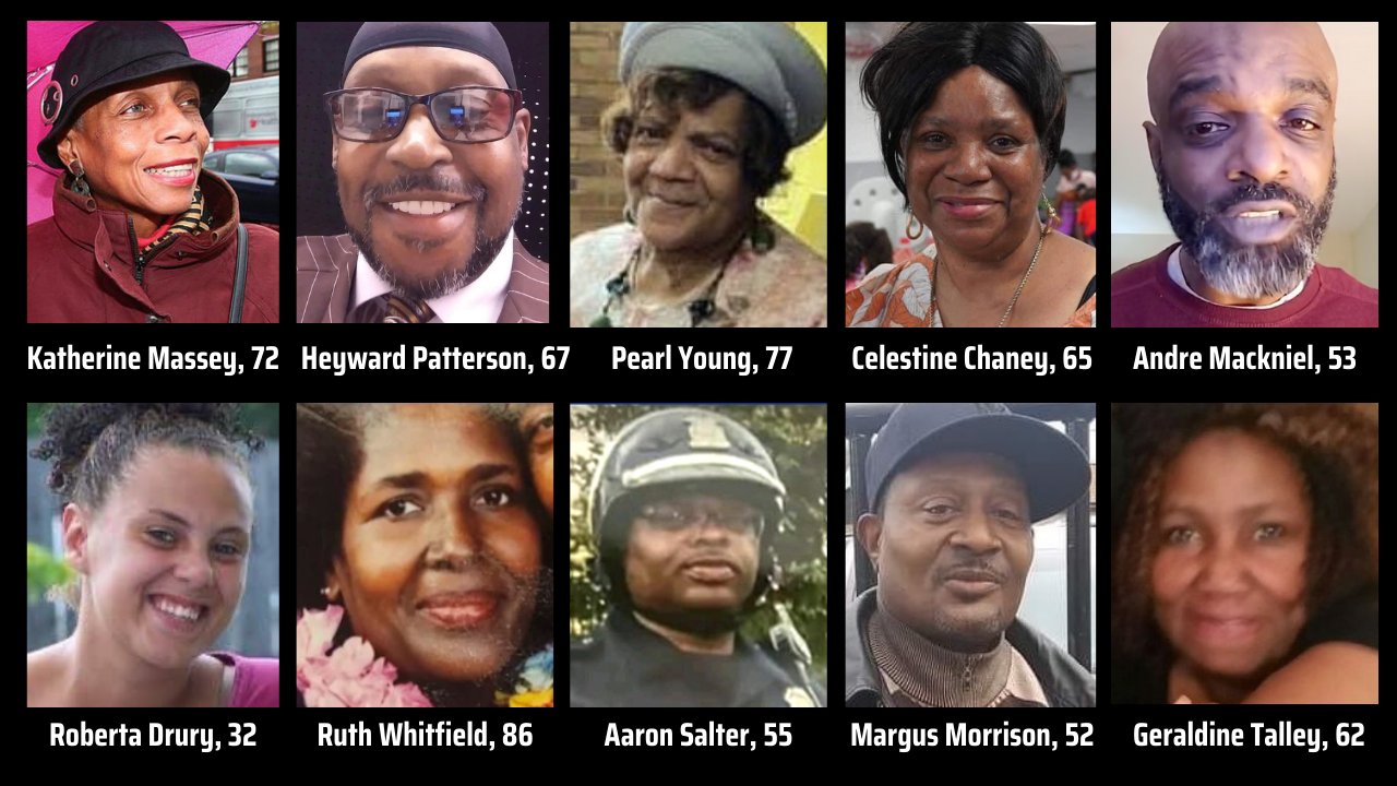 Victims in the Buffalo grocery store mass shooting on May 14, 2022.