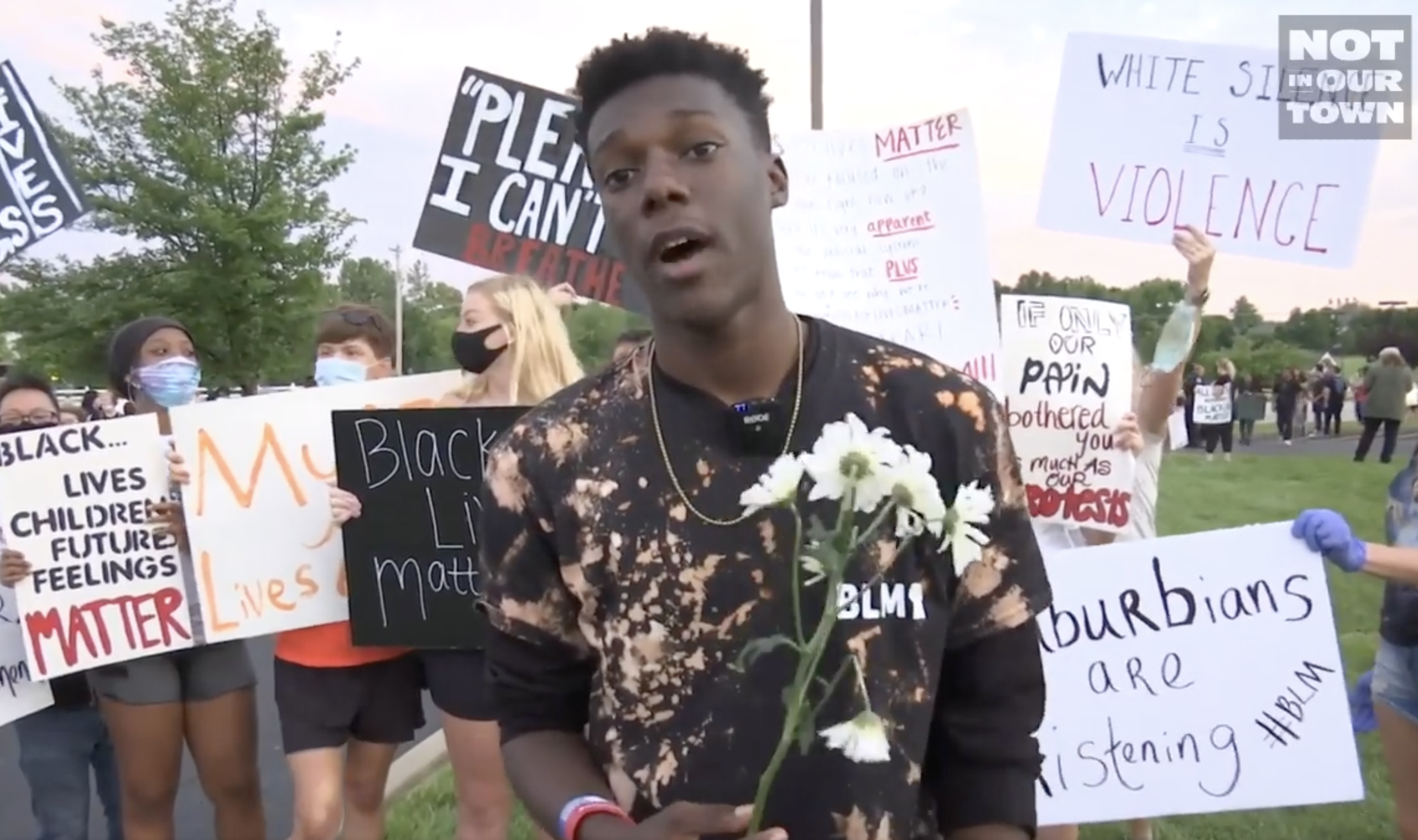 Protest organizer talking about the work that he and his classmates did in organizing the protest.