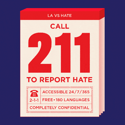 Call 211 to report hate crimes in Los Angeles