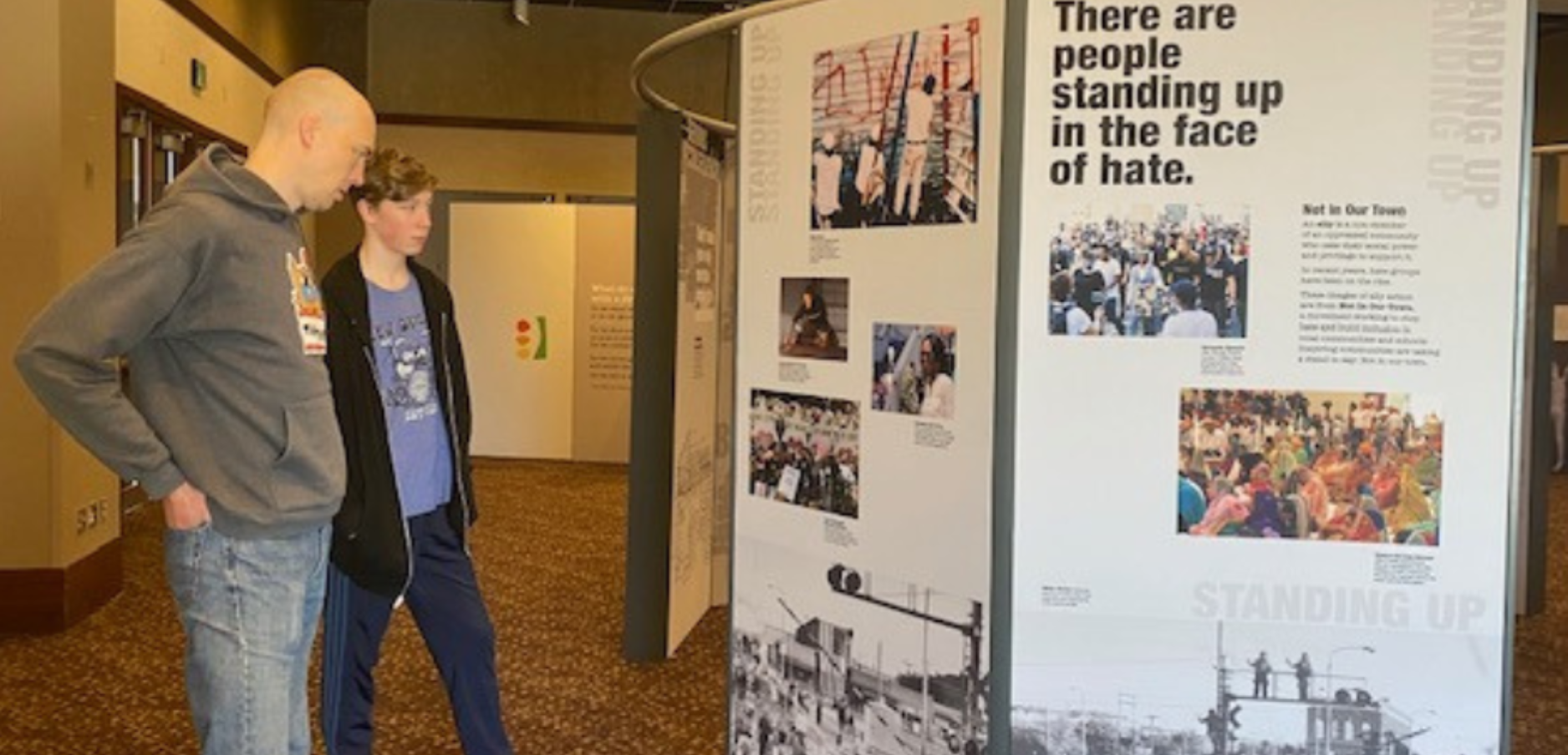 Minneapolis community members visit The Bias Inside Us exhibit.