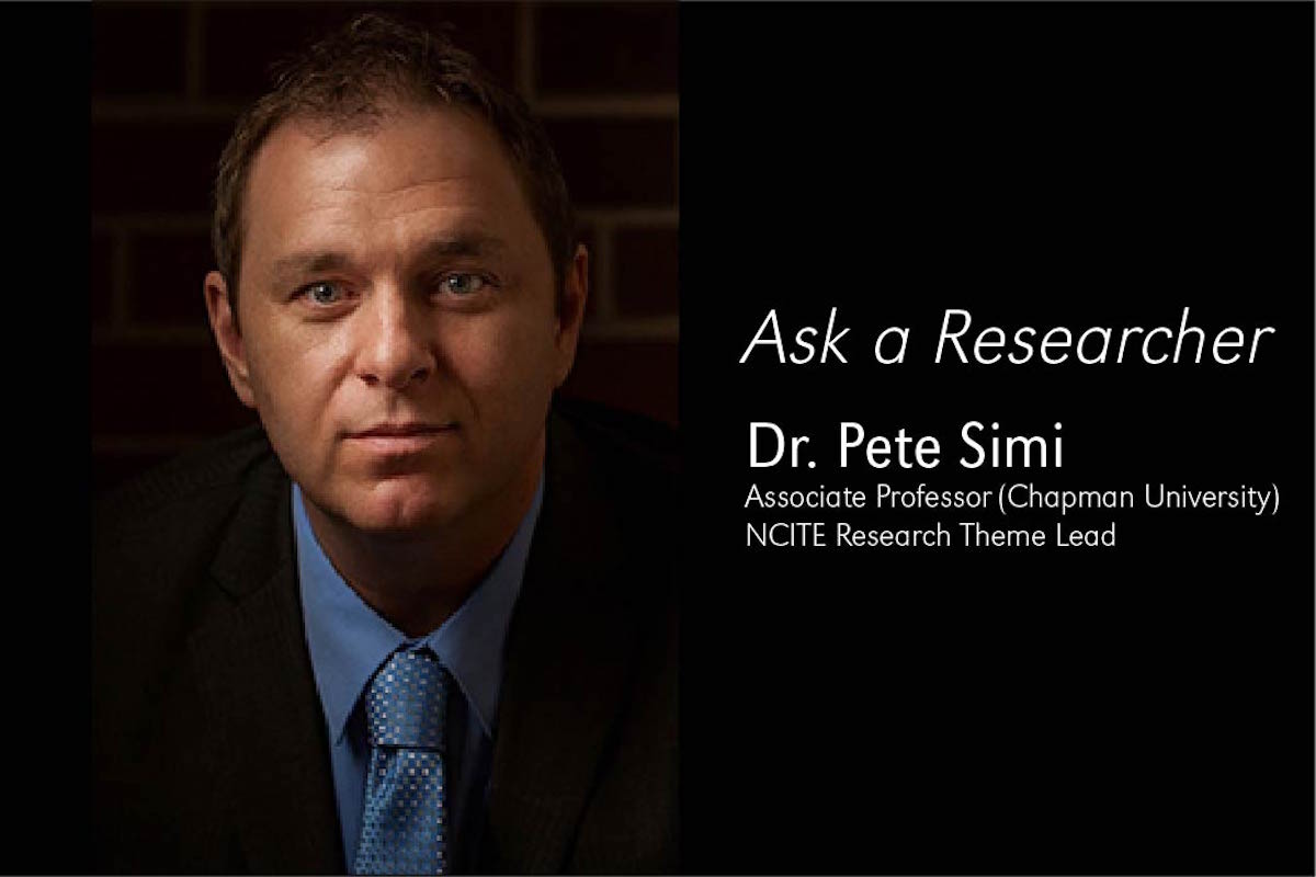 Pete Simi - sociologist and associate professor