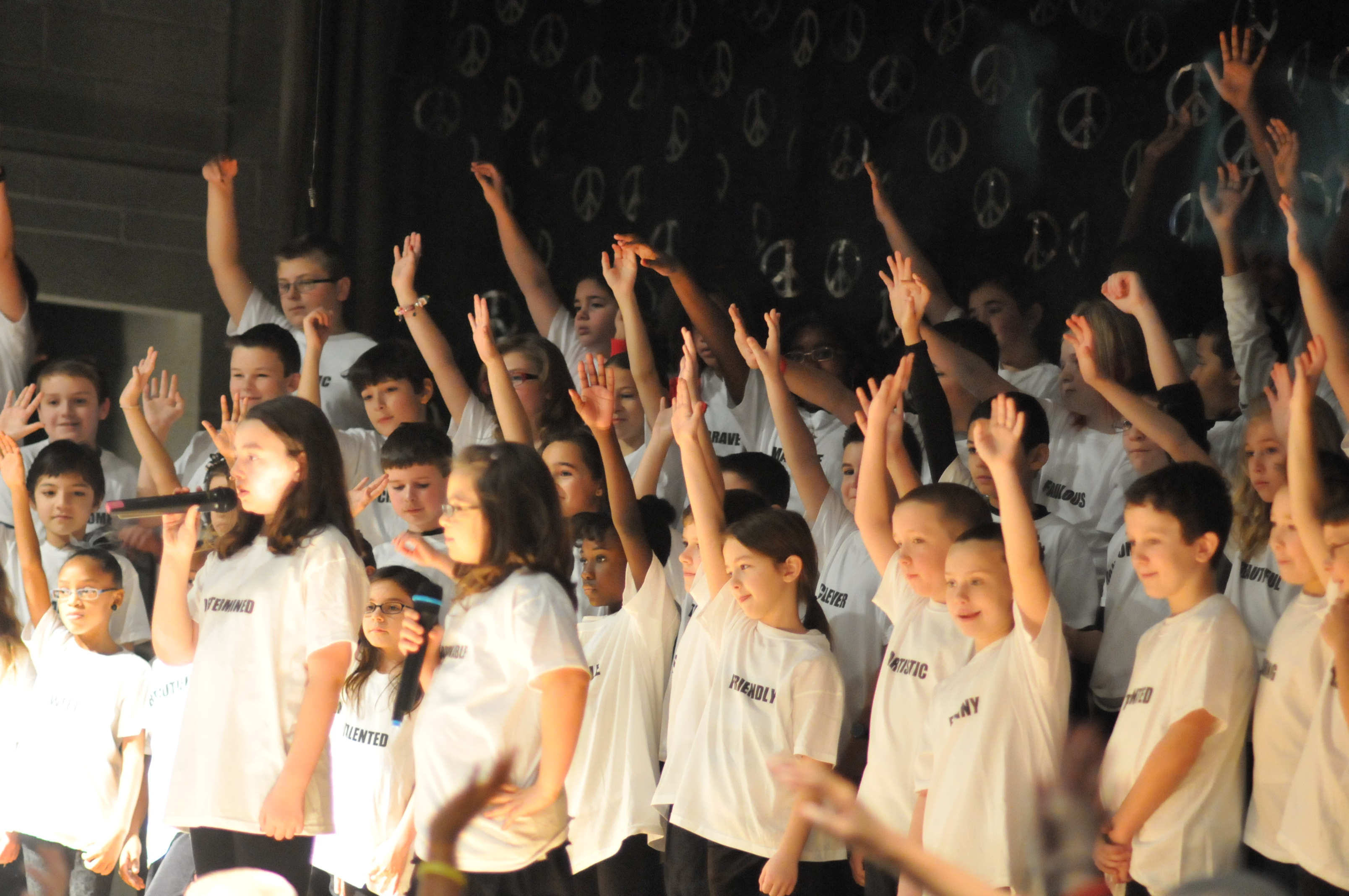 anti-bullying, children sing for change, not in our school 