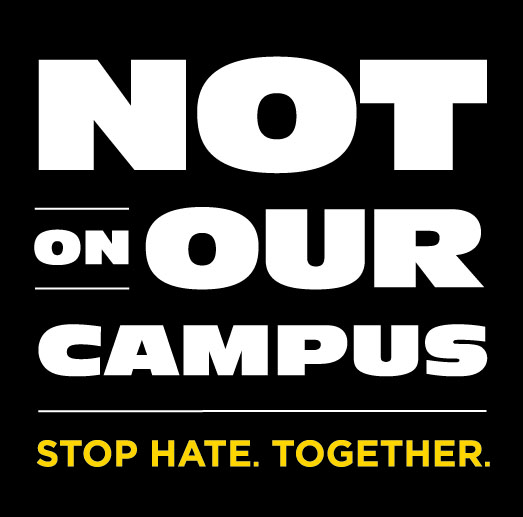 NOOC logo, not on our campus, NIOS, not in our school, bullying, college, university, hate, intolerance, hazing