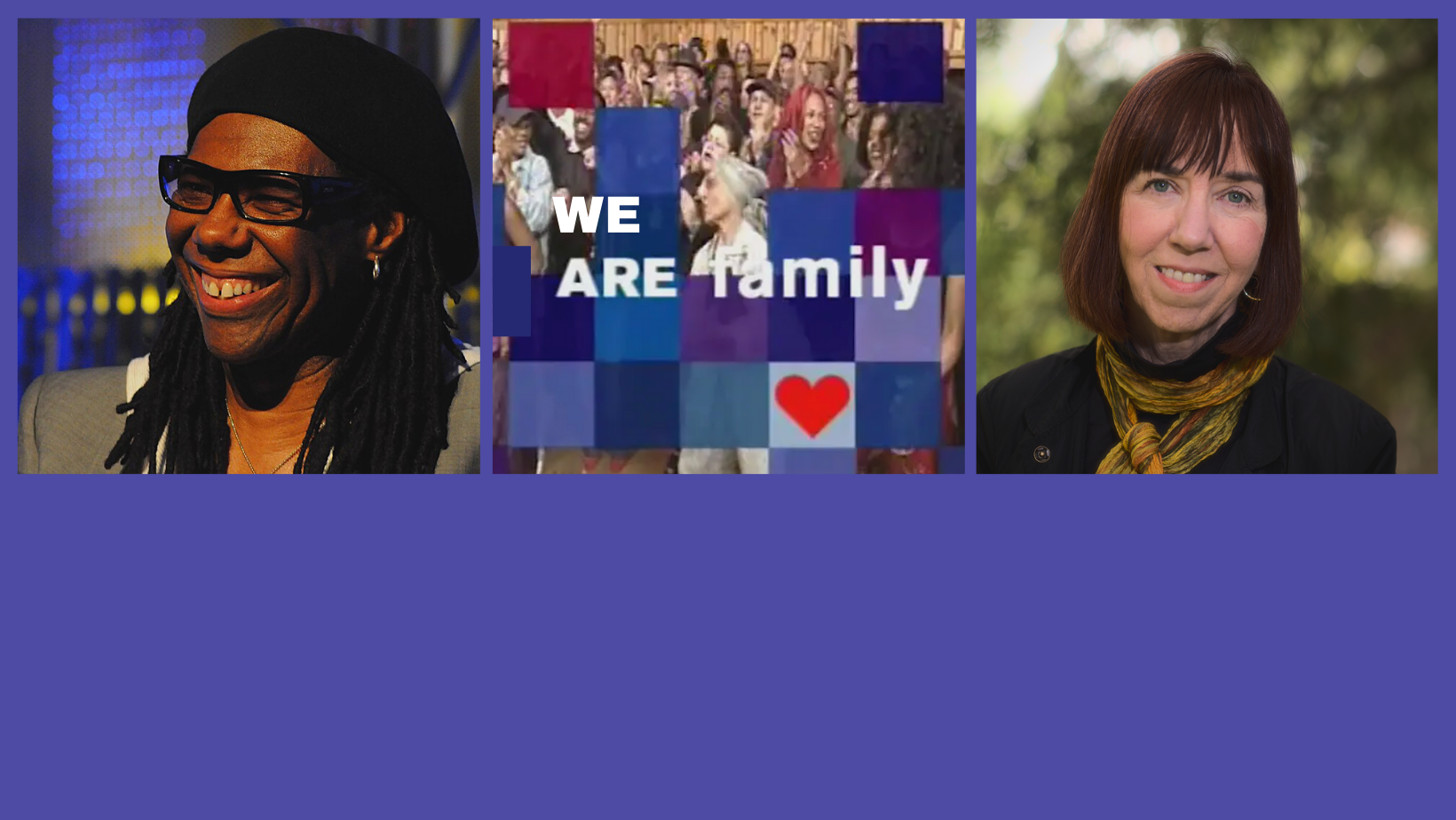 Nike Rodgers, We Are Family title screen and Patrice O'Neill